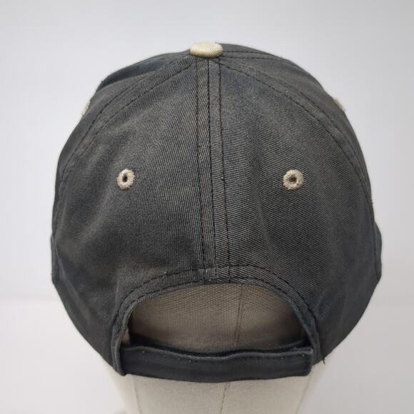 PBR Strapback Hat Black One Size Adjustable Embroidered Vent Holes - Picture 6 of 9